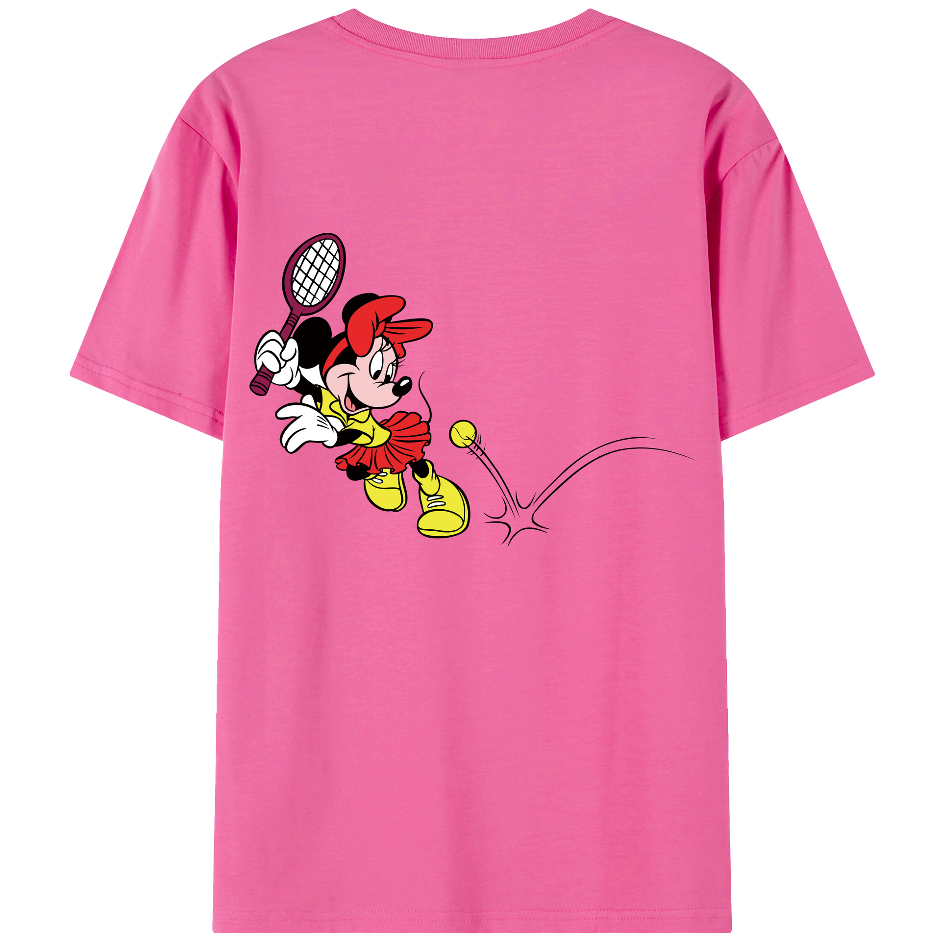 （画像用） ミッキーマウス Mickey Mouse レディース半袖Tシャツ(バックプリント)